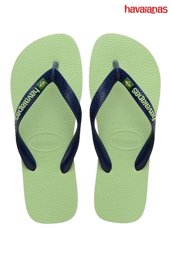 Havaianas Green Brasil Logo Sandals (B69357) | £30