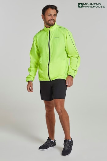 Mountain Warehouse Yellow Mens Force Reflective Water Resistant Running and Cycling Jacket (B69370) | £35