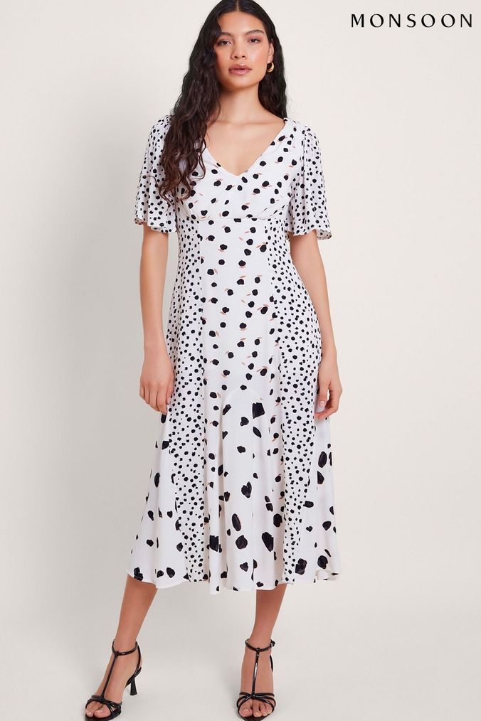 OnlinenevadaShops Buy Women s Tea Dress Spots Dresses Online bow ribbon floral dress Black