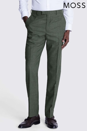 MOSS Green Regular Fit Puppytooth Trousers (B69572) | £130