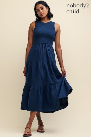 Nobodys Child Blue Plain Charlie Midaxi Dress (B69678) | £85
