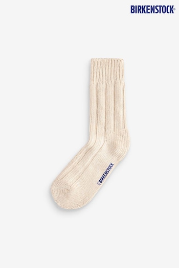 Birkenstock White 100% Cotton Twist Socks (B69815) | £16