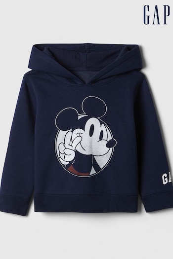 Gap Blue Disney Mickey Mouse Graphic Logo Scott Hoodie (Newborn-5yrs) (B69983) | £18