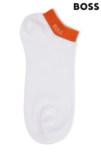 BOSS White Five-Pack Of Unisex Ankle Socks With Branded Cuffs (B69986) | £28