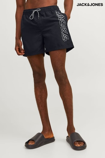 JACK & JONES Black Logo Swim Shorts shirt (B70001) | £18