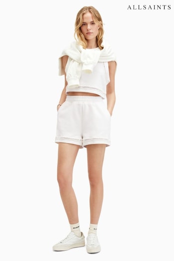 AllSaints White Ewelina Lila Shorts (B70284) | £59