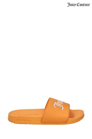 Juicy Couture Orange Collegiate Embossed Sliders (B70285) | £40