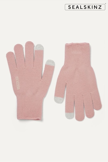 Sealskinz Pink Hanworth Solo Merino Gloves (B70441) | £12.50
