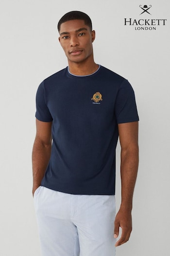 Hackett London Men Blue Short Sleeve T-Shirt (B70482) | £70