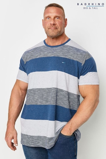 BadRhino Big & Tall Blue Cut and Sew Neppy T-Shirt (B70521) | £21