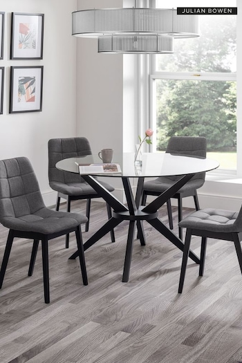 Julian Bowen Set of 4 Grey Hayden Dining Chairs (B70651) | £270