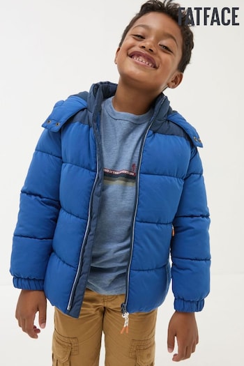 FatFace Milo Cobalt Blue Hooded Padded Jacket (B70738) | £45