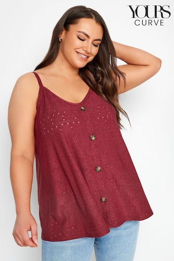 Yours Curve Brown Button Front Broidery Vest (B70777) | £20