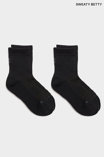 Sweaty Betty Black Crew Running Socks 2 Pack (B70868) | £25