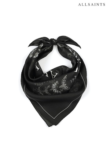 AllSaints Black Colca Oblong Scarf (B70939) | £59