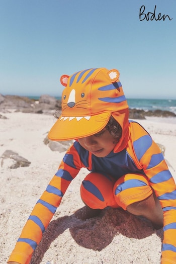 Boden Orange Sun Safe Swim Hat (B71020) | £15 - £17