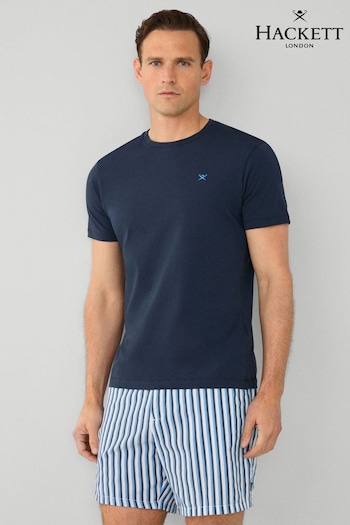 Hackett London Men Blue Short Sleeve T-Shirt (B71025) | £55