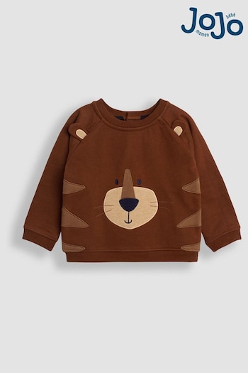 JoJo Maman Bébé Toffee Tiger Applique Sweatshirt (B71030) | £25