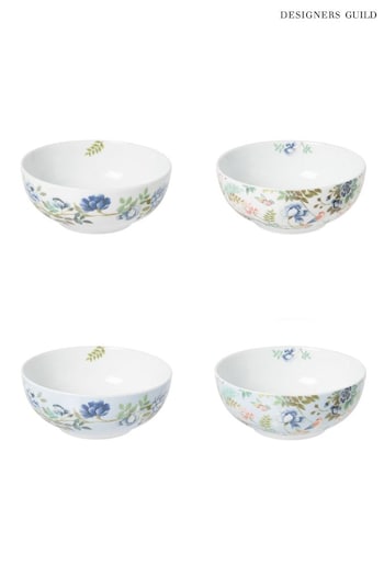 Designers Guild Porcelaine De Chine Pasta Cereal Bowls Set Of 4 (B71038) | £44