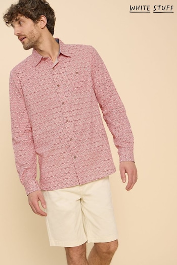 White Stuff Pink Geo Diamond Print Shirt (B71063) | £55