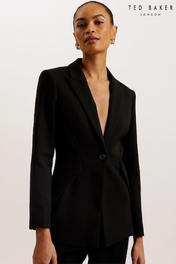Ted Baker Manabu Single Breasted Tailored Black Blazer (B71080) | £235
