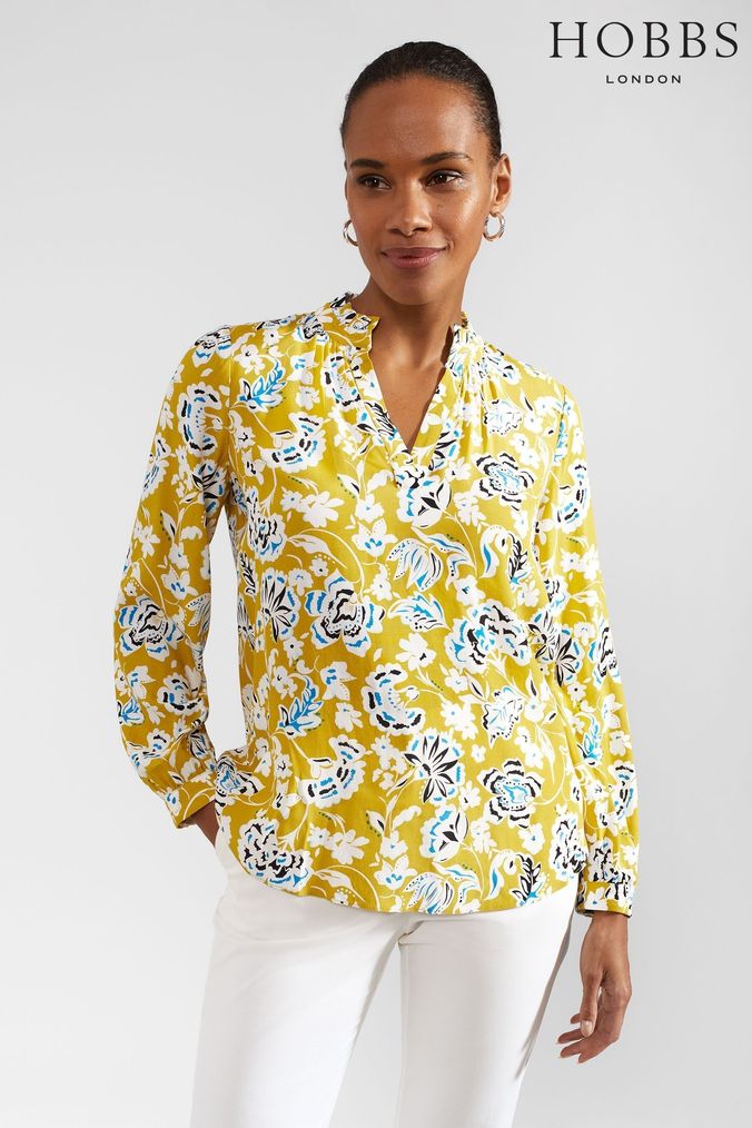 Buy Women s Blouses Yellow Floral Tops Online Next UK