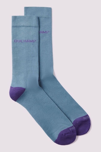 Duchamp Mens Heel Toe Ribbed BATWING Socks 2 Pack (B71099) | £20