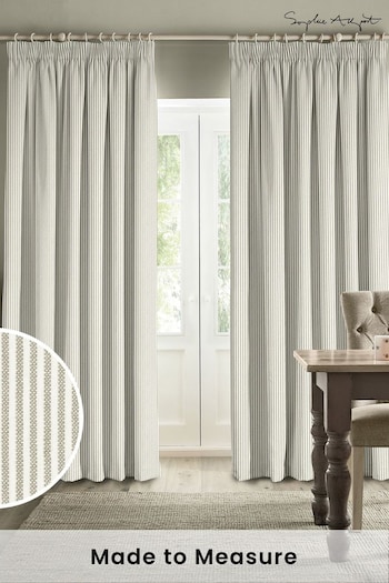 Sophie Allport Natural Stamford Stripe Made to Measure Curtains (B71147) | £91