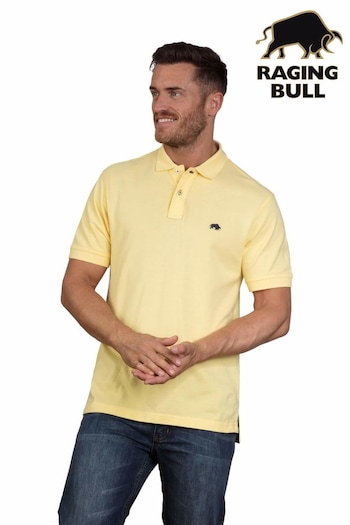 Raging Bull Yellow Classic Organic Polo Shirt (B71246) | £49 - £54