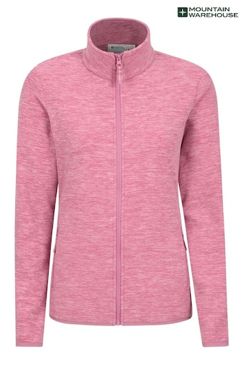 Mountain Warehouse Mid Pink whites Snowdon Melange Half-Zip Fleece (B71275) | £29