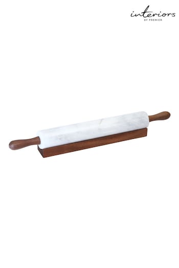Interiors by Premier White Ziarat Marble Rolling Pin (B71523) | £29