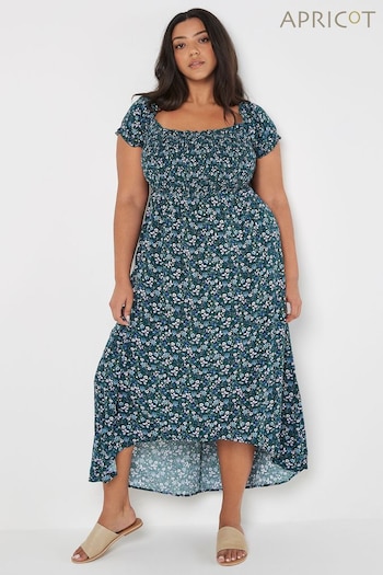 Apricot Green Cottage Daisy Bardot Maxi Dress (B71577) | £39