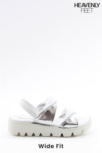 Heavenly Feet Sonia Litesoles White Sandals (B71685) | £45