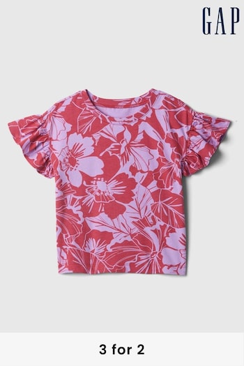Gap Red Mix and Match Ruffle Short Sleeve T-Shirt (Newborn-5yrs) (B71742) | £8