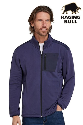 Raging Bull Blue Zip Through Fleece (B71784) | £79 - £89