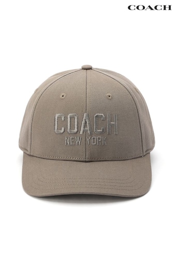 COACH Sandal Grey Embroidered Baseball Hat (B71785) | £75