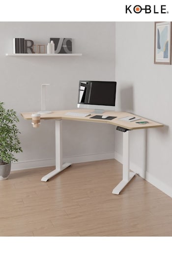 Koble Ash Gino Corner Height Adjustable Desk (B71799) | £300