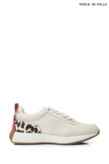 Moda in Pelle White Athenea Chunky Lace Up Runner Trainers (B71808) | £99