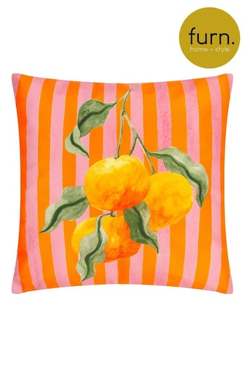 Furn Orange Abstract Outdoor Cushion (B71877) | £19