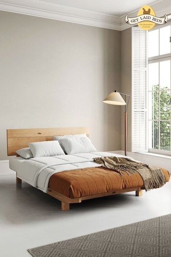 Get Laid Beds Honey Natural Floating Space Saver Solid Wood Bed (B71894) | £570 - £765