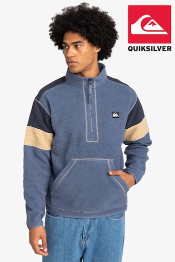 Quiksilver Blue Clean Coast Borg Quarter Zip Fleece Jacket (B71899) | £70