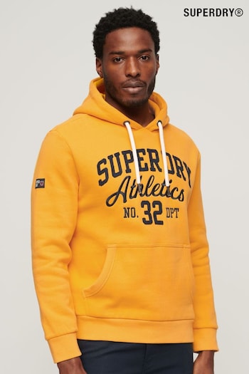 Superdry Yellow Athletic Script Embroidered Graphic Hoodie (B71937) | £60