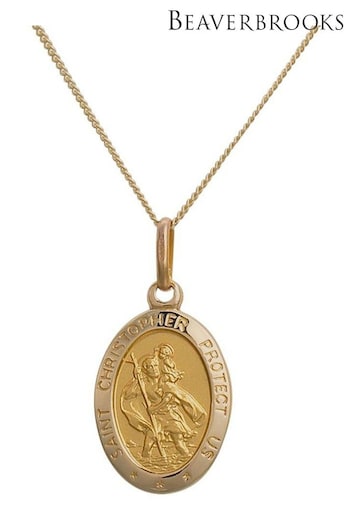 Beaverbrooks 9ct Gold Saint Christopher Pendant (B71959) | £295