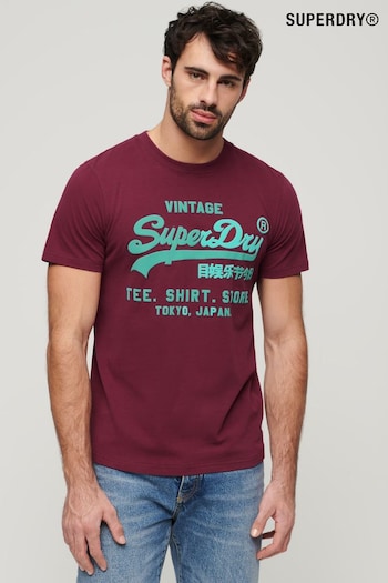 Superdry Purple Vintage Logo T-Shirt (B72036) | £30