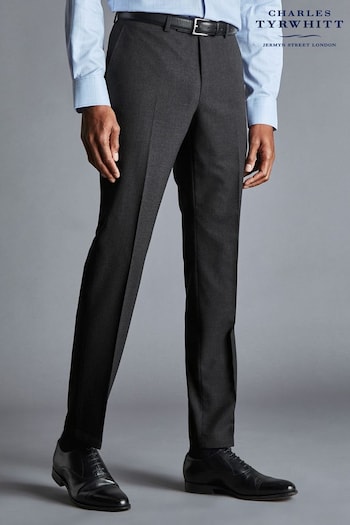 Charles Tyrwhitt Grey Slim Fit Ultimate Performance Trousers (B72061) | £120