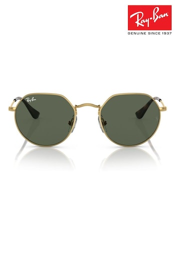 Ray-Ban Junior Gold Tone Jack Rj9565S Irregular Sunglasses (B72066) | £81