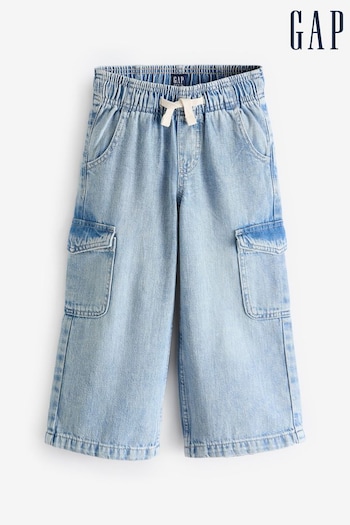 Gap Blue Wide Leg Pull On Cargo jeans silk (4-13yrs) (B72160) | £25