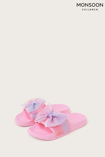Monsoon Pink Ombre Bow Glitter Sliders (B72299) | £16 - £18