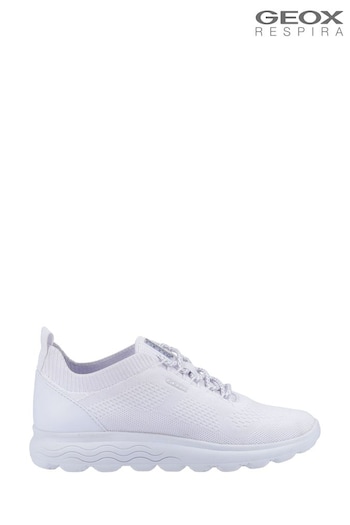 Geox D Spherica A White Trainers (B72313) | £110