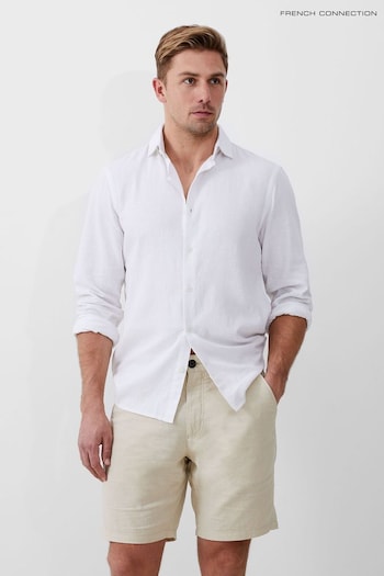 French Connection Long Sleeve Linen White Shirt (B72339) | £45